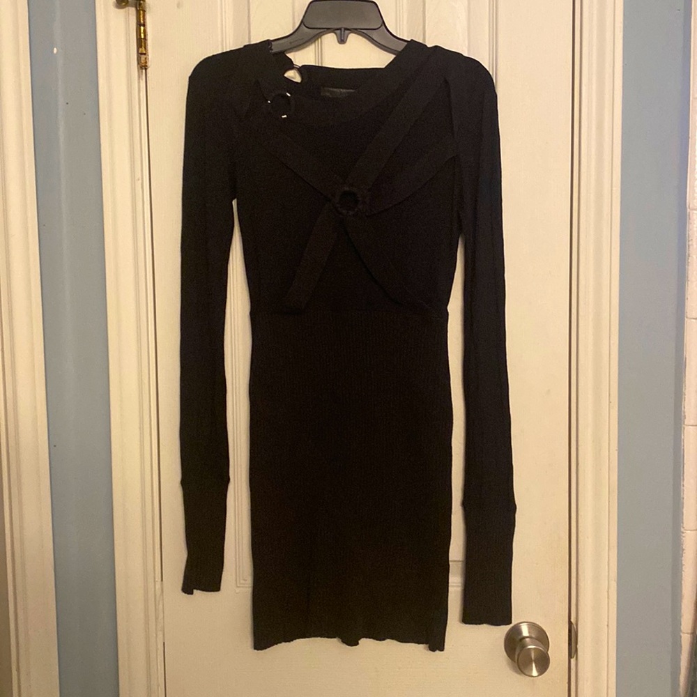 Rare black L.A.M.B. bondage dress